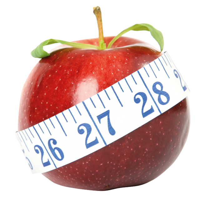 Apfel mit Maßband Apfel mit Maßband